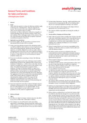 General Terms and Conditions for Sales and Services of Analytik Jena AG