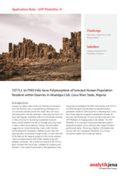 Appnote - UVP PhotoDoc It-TCF7L2 Gene Polymorphism of Selected Human Population Resident within Quarries in Akamkpa LGA, Cross River State, Nigeria