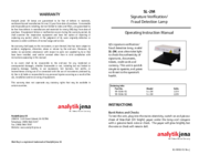 UVP Verfication/Fraud Lamp Operating Instructions