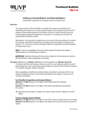 TB-111 Software Uninstallation and Reinstallation